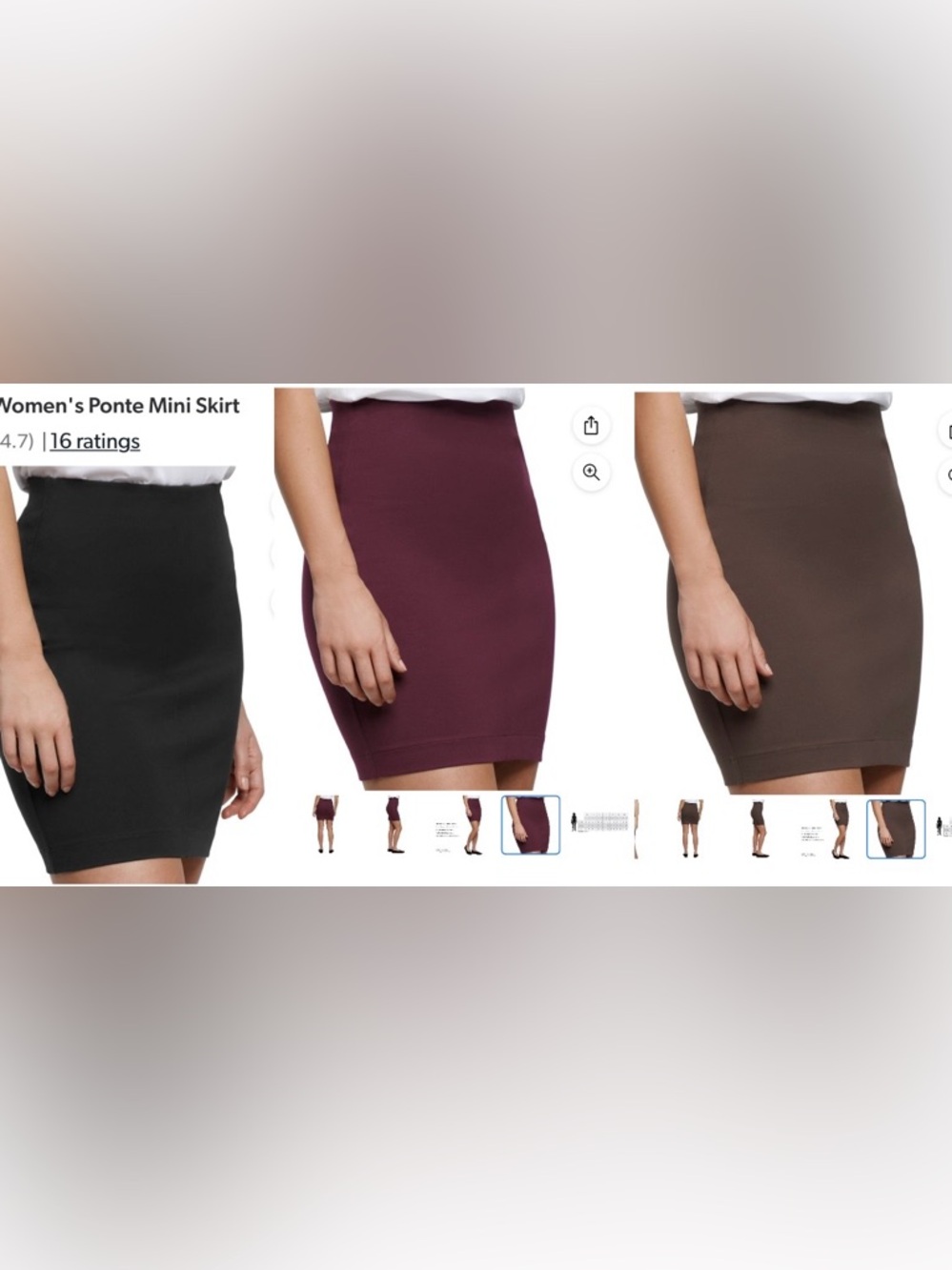 Express Plum Stretch Skirt Bundle- Black, Plum, and Brown